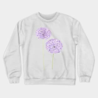 2 purple Allium watercolor Crewneck Sweatshirt